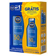Kit Protetor Solar Nivea Protect Hidrata FPS50 200ml + FPS50 100ml