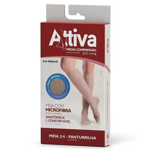 Meia 3/4 Attiva Média Compressão 18-21 Feminina Com Ponteira Cor Natural Tamanho Media
*Não realizamos troca após aberto*