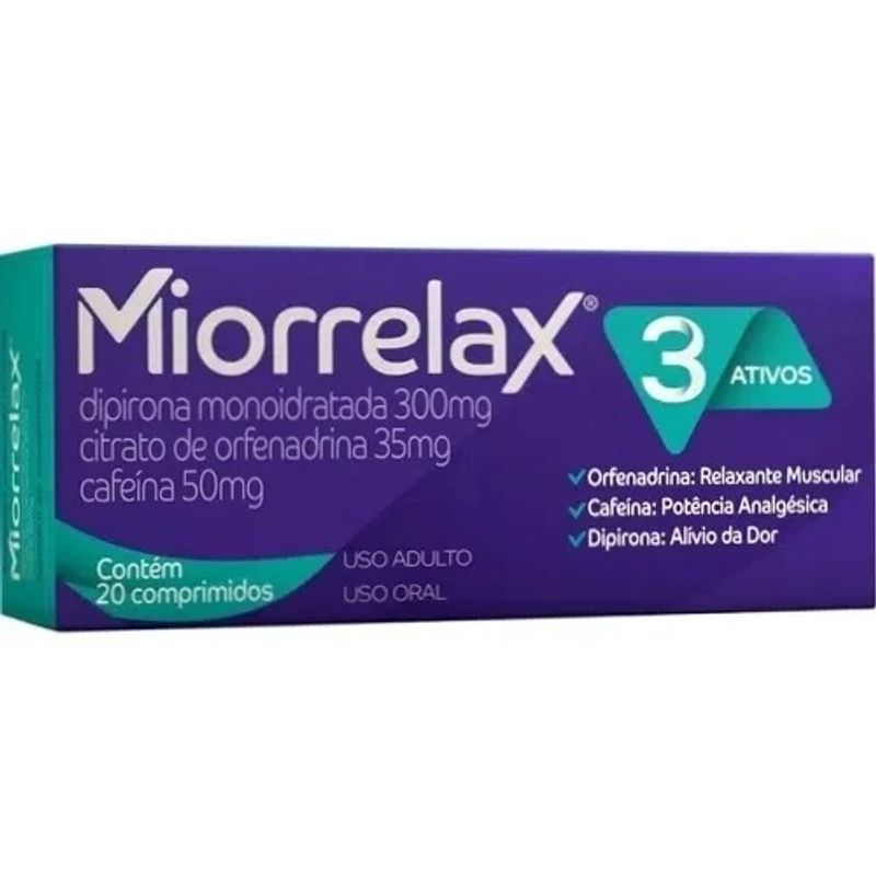 Miorrelax Caixa 20 Comprimidos
