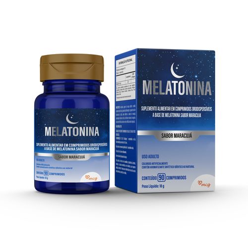 Melatonina MCG Sabor Maracujá Caixa 90 Cápsulas