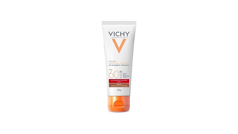 Vichy Protetor Solar Rosto FPS60 Capital Soleil UV Pigment Control Cor 5.0 40g