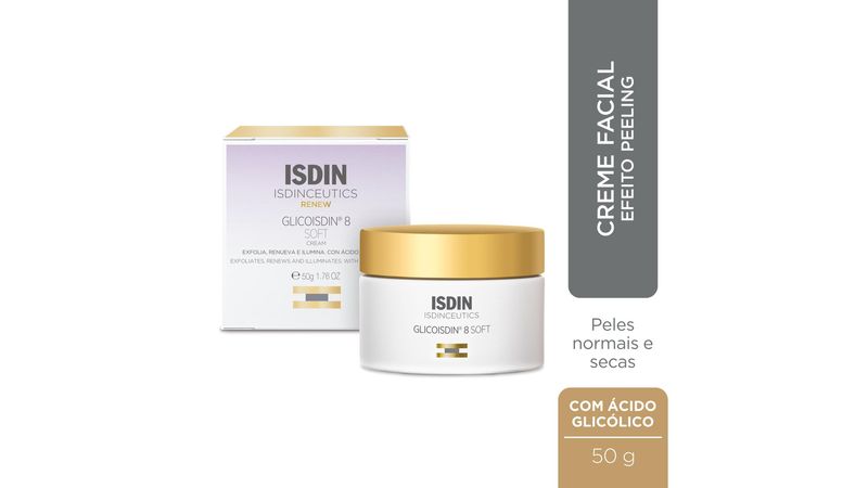Isdin Creme Facial Efeito Peeling Isdinceutics Glicoisdin Pote 50g
