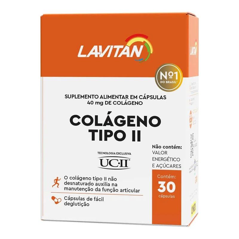 Lavitan Colágeno Tipo II com 30 Cápsulas