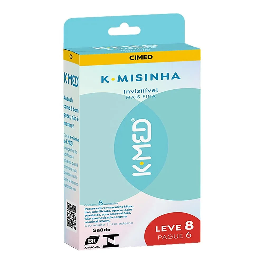 Preservativo K Med K Misinha Invisível 8 Unidades Farma Conde 4743