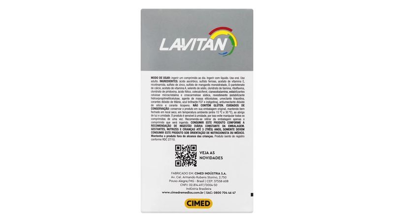 Lavitan Sênior 50+ 60 Comprimidos Revistidos