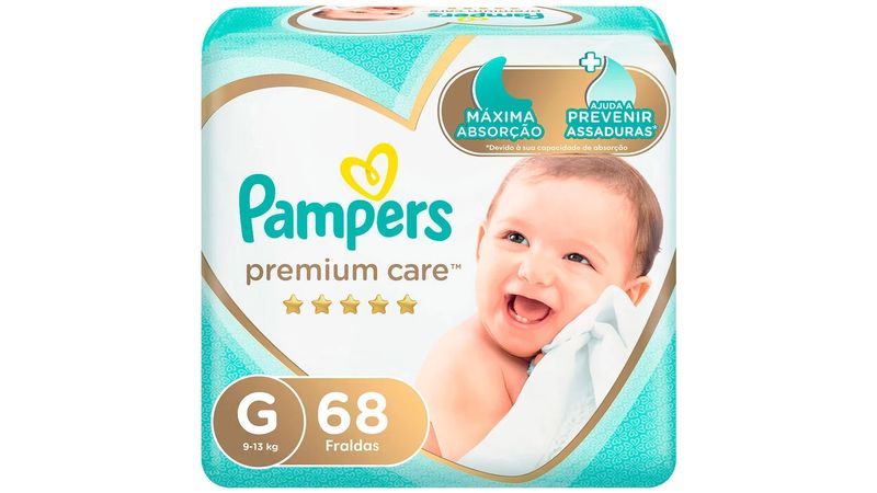 Fralda Pampers Premium Care G 68 Unidades Farma Conde