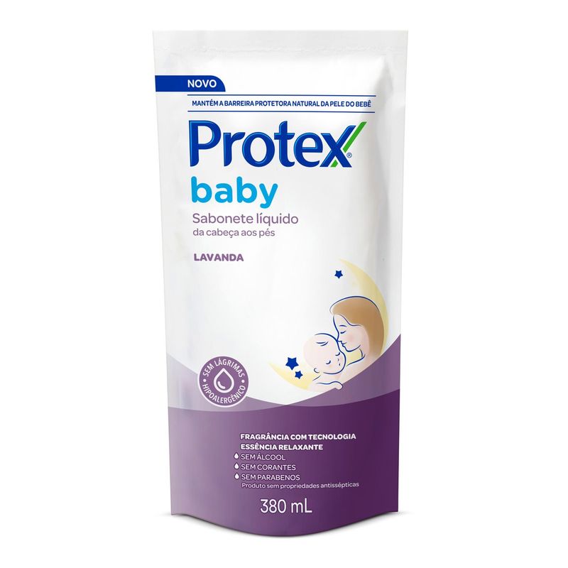 Sabonete Infantil Protex Baby Cabeça aos Pés Lavanda Refil 380ml
