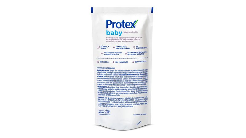 Sabonete Infantil Protex Baby Cabeça aos Pés Lavanda Refil 380ml