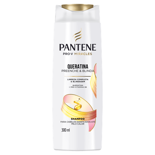 Shampoo Pantene Pro-V Miracles Queratina Preenche e Blinda Frasco 300ml