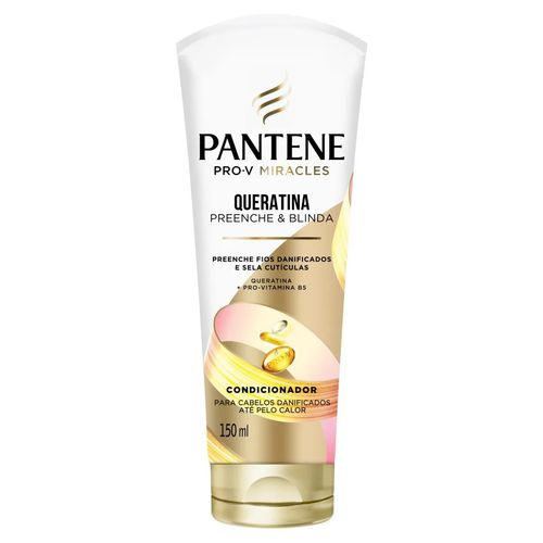 Condicionador Pantene Pro-V Miracles Queratina Preenche e Blinda Frasco 150ml