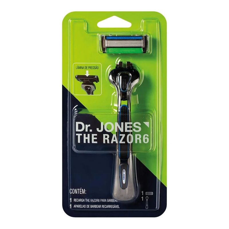 Aparelho de Barbear Dr Jones The Razor6 Recarregável