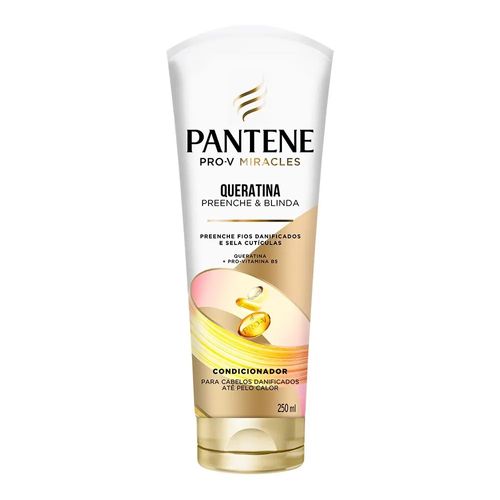 Condicionador Pantene Pro-V Miracles Queratina Preenche e Blinda Frasco 250ml