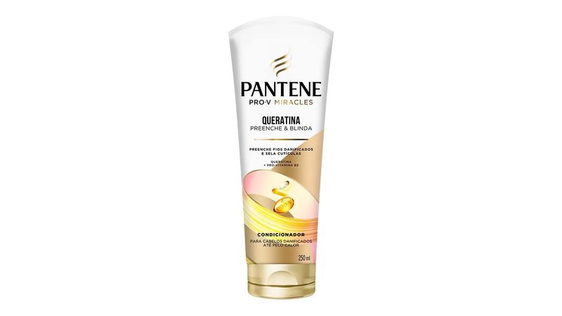 Condicionador Pantene Pro-V Miracles Queratina Preenche e Blinda Frasco 250ml