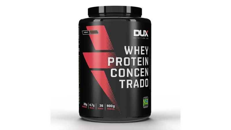Whey Protein Dux Concentrado Sabor Baunilha Pote 900g
