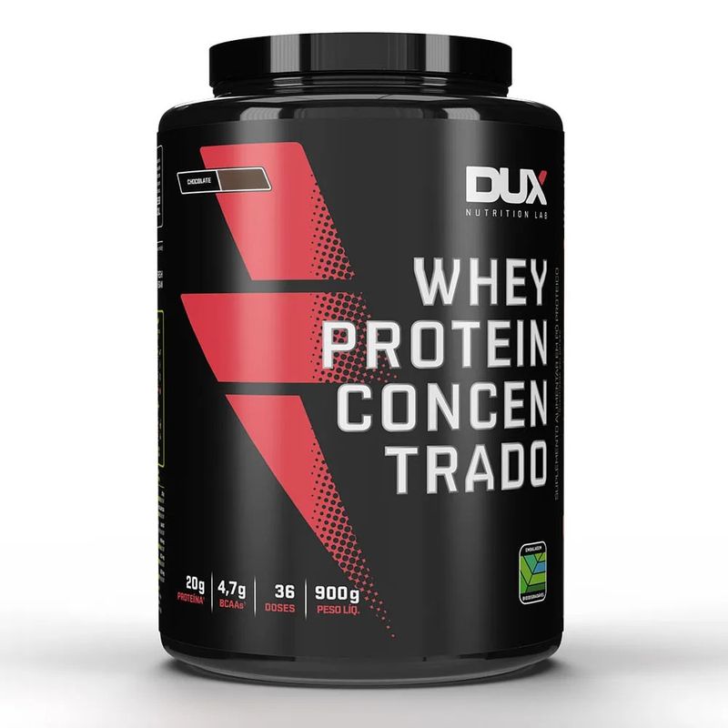Whey Protein Dux Concentrado Sabor Baunilha Pote 900g
