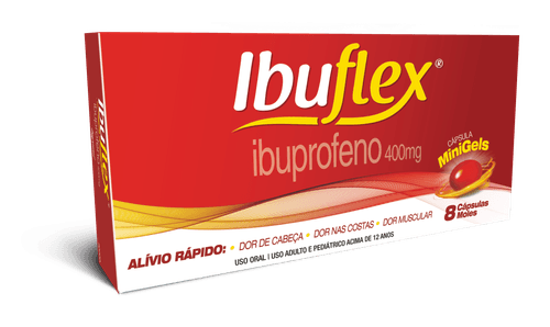 Ibuflex 400mg Caixa 8 Cápsulas Gelatinosas