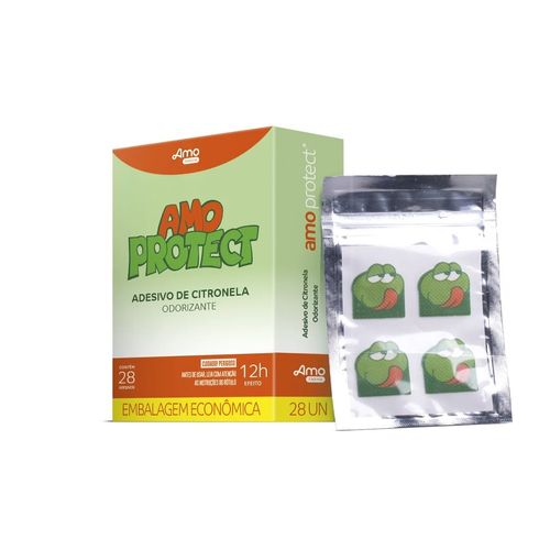 Repelente Amo Protect Adesivo de Citronela 28 Unidades