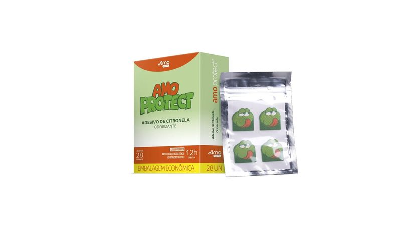 Repelente Amo Protect Adesivo de Citronela 28 Unidades