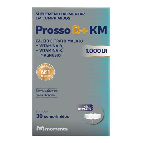 Prosso D+ KM 1000UI Caixa 30 Comprimidos