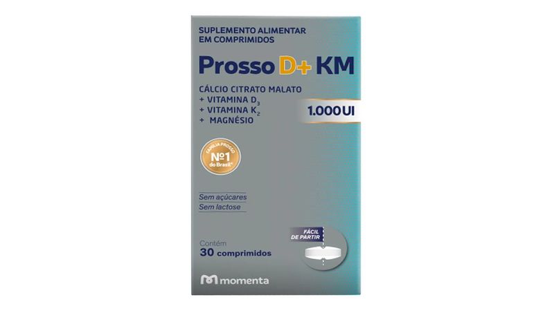 Prosso D+ KM 1000UI Caixa 30 Comprimidos
