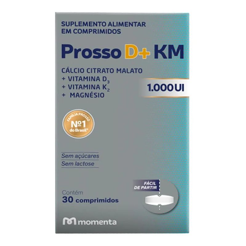 Prosso D+ KM 1000UI Caixa 30 Comprimidos