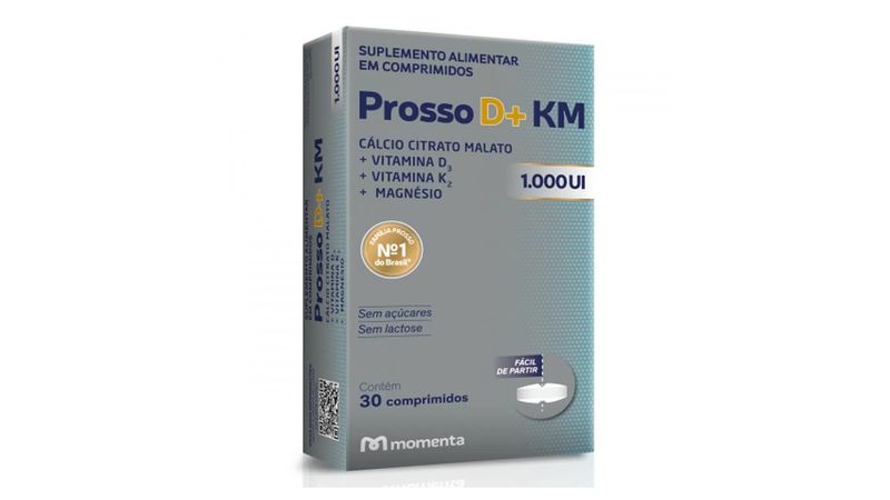 Prosso D+ KM 1000UI Caixa 30 Comprimidos