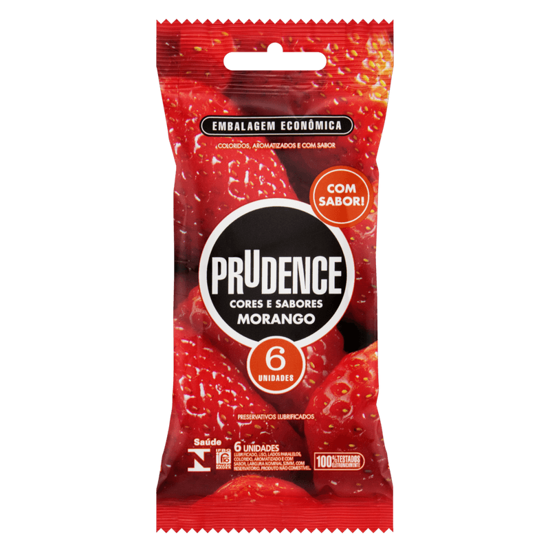 7898079001300-Preservativo Prudence Morango 6 Unidades