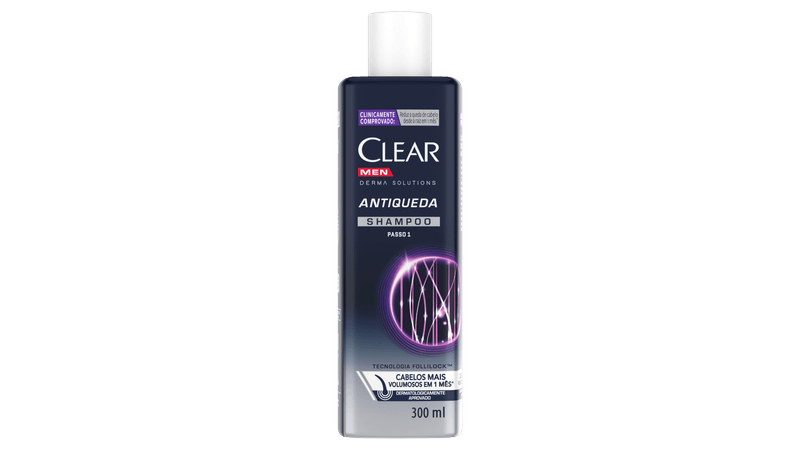Clear-Derma-Solutions-Men-Shampoo-Antiqueda-Passo1-Frasco-300ml