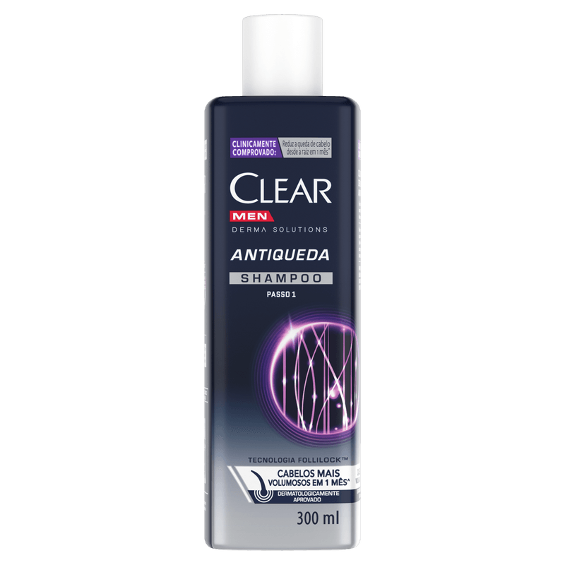 Clear-Derma-Solutions-Men-Shampoo-Antiqueda-Passo1-Frasco-300ml