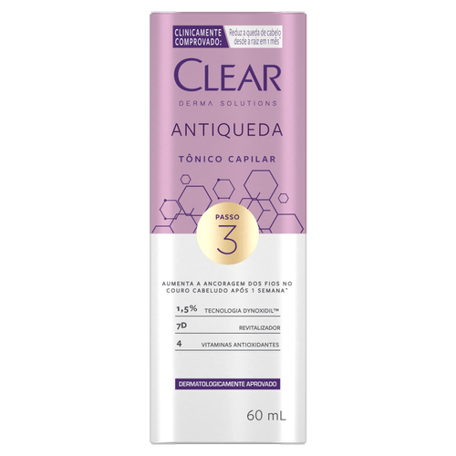 Clear Derma Solutions Women Tônico Antiqueda Passo3 Frasco 60ml