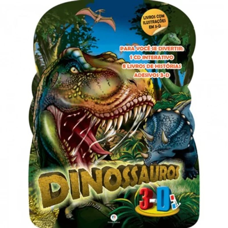 9786526105399-Dinossauros 3D Livro Ciranda Cultural