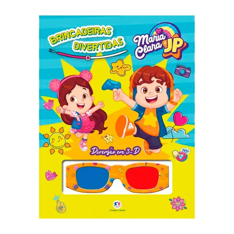 9786526105238-Maria Clara e JP Livro Brincadeiras Divertidas Diversão em 3D Ciranda Cultural