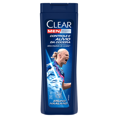 Shampoo Clear Men Anticaspa Controle e Alívio da Coceira Frasco 200ml