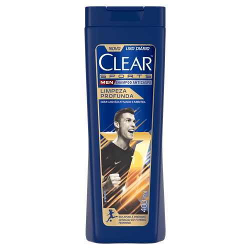 Shampoo Clear Anticaspa Limpeza Profunda Frasco 400ml