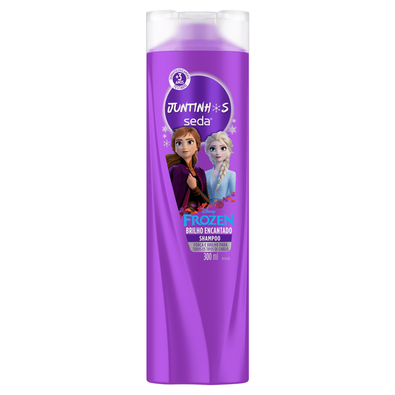 7891150083561_Shampoo Infantil Seda Juntinhos Frozen Brilho Encantado Frasco 300ml