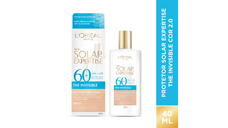 Protetor-Solar-Facial-L’Oreal-Paris-FPS-60-The-Invisible-Cor-2-0-40ml_