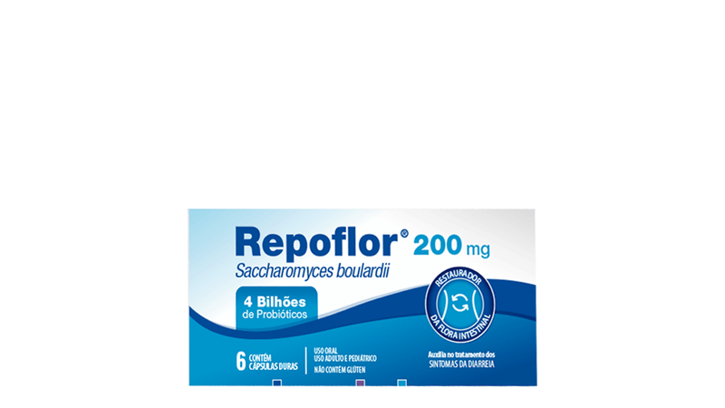Repoflor 200mg Caixa 6 Cápsulas