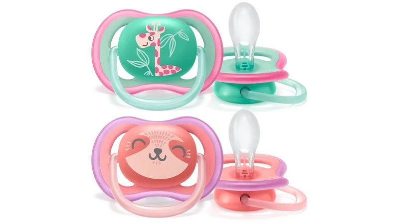 Chupeta Avent Ultra Air Rosa e Verde Maiores de 18 Meses 2 Unidades
