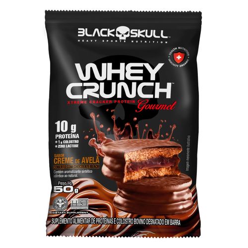 Alfajor Whey Crunch Black Skull Creme de Avelã 50g