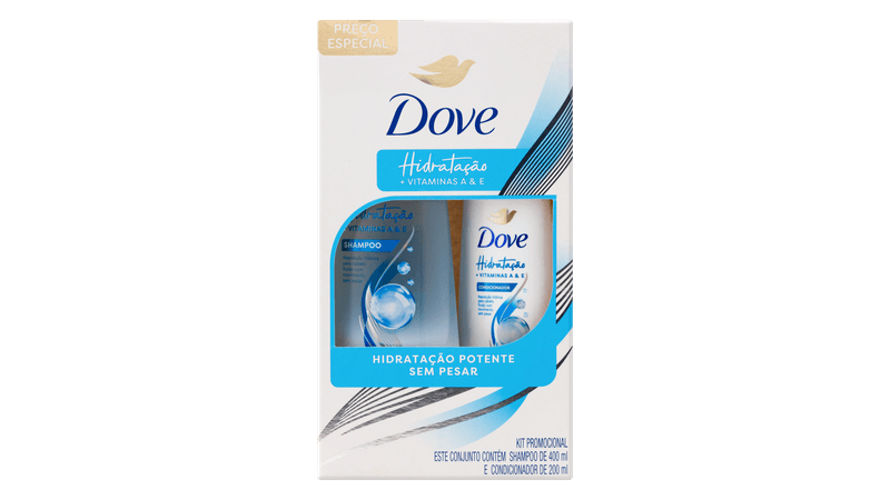 7891150095533_Kit Shampoo 400ml+Condicionador 200ml Hidratação Vitaminas A+E