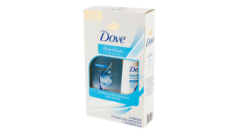 7891150095533_Kit Shampoo 400ml+Condicionador 200ml Hidratação Vitaminas A+E