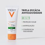 Vichy Protetor Solar Rosto FPS70 Ideal Soleil Média 40g