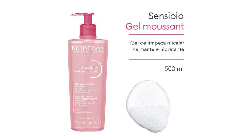 Bioderma Gel de Limpeza Facial Sensibio Gel Moussant 500ml