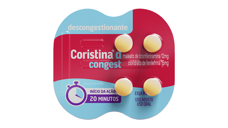 Coristina D Congest Blíster Comprimidos Revestidos Liberação Prolongada
