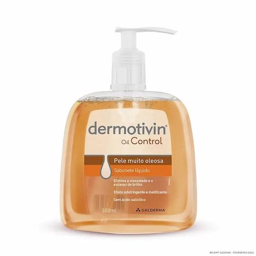 Dermotivin Oil Control Sabonete Líquido Pele Muito Oleosa 300ml