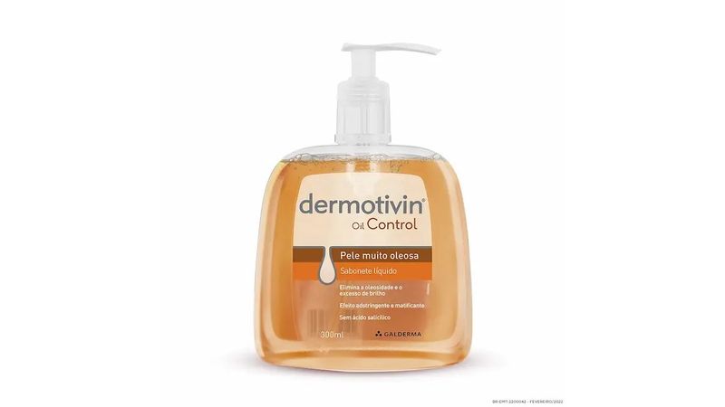 Dermotivin Oil Control Sabonete Líquido Pele Muito Oleosa 300ml