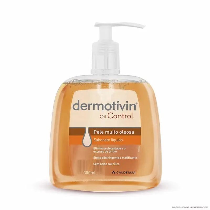 Dermotivin Oil Control Sabonete Líquido Pele Muito Oleosa 300ml
