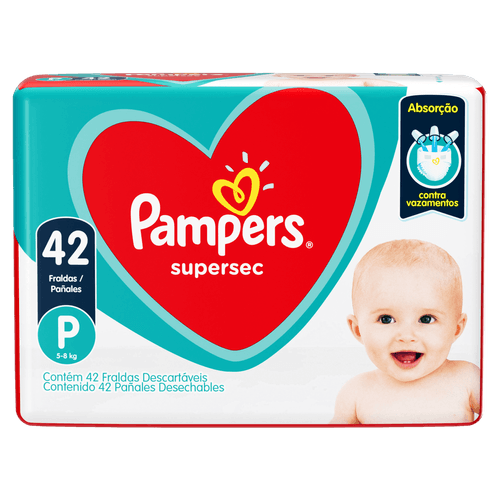 Fralda Pampers Supersec Mega P 42 Unidades