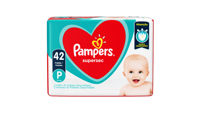 7500435239417-Fralda Pampers Supersec Mega P 42 Unidades