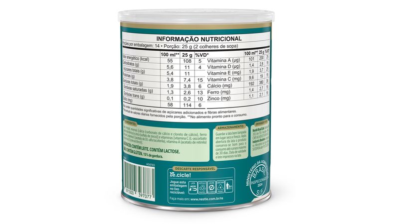 Ninho Adulto Lata 350g